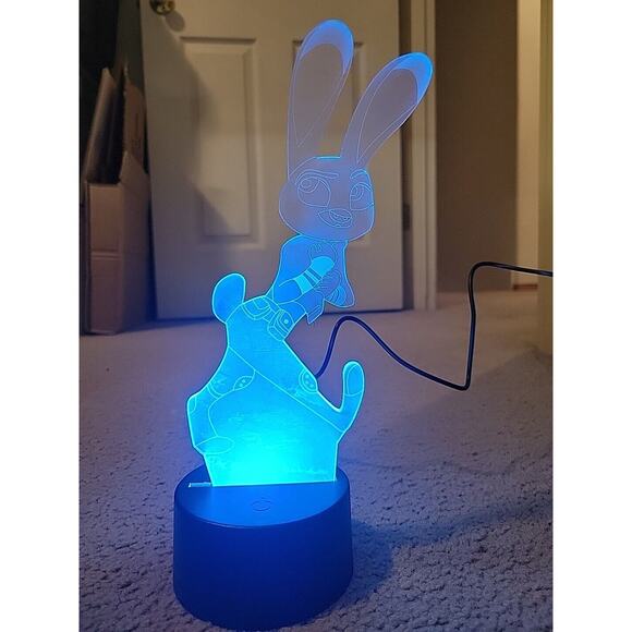 JUDY HOPPS Light Up Color Changing Night Light Lamp LED - Picture 3 of 5